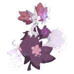  alternate_color animal_ear_fluff artist_name casting_spell delphox grey_fur highres pokemon pokemon_(creature) red_eyes shiny_pokemon simple_background snout suramo_(lbsto3m) tail watermark white_background 