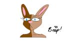  beep! female lagomorph leporid mammal meme ms_paint pi&ntilde;a rabbit shitpost solo 