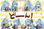  1girl armor blue_eyes blue_hair breasts claude_kenni coat cosplay dorne_murtough dress edge_maverick evelysse_(star_ocean) fayt_leingod fidel_camuze gloves long_hair looking_at_viewer marielle_l._kenny nekomura_otako one_eye_closed open_mouth rabbit roddick_farrence star_ocean star_ocean_anamnesis star_ocean_blue_sphere star_ocean_first_departure star_ocean_integrity_and_faithlessness star_ocean_the_divine_force star_ocean_the_last_hope star_ocean_the_second_story star_ocean_till_the_end_of_time very_long_hair white_coat 