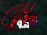 digital_media_(artwork) dragon duo female feral fishmum glowing hyena inflation male male/male mammal mythological_creature mythological_scalie mythology scalie sex