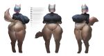  absurd_res big_butt breasts butt clothed clothing female hi_res holding_breast mammal navel shirt simple_background slightly_chubby solo thong topwear underwear utterangle white_background 