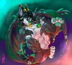  anthro astral_mint breasts canid canine canis dark-ahroun-friesian demon herm hi_res intersex mammal paws piercing solo succubus wolf 