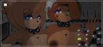  absurd_res accessory animatronic anthro areola big_breasts blue_eyes bow_tie breast_squish breasts brown_body brown_hair camera camera_view desesperadoleon duo female female/female five_nights_at_freddy&#039;s five_nights_at_freddy&#039;s_2 freddy_(fnaf) fredina_(cally3d) hair hi_res huge_breasts machine mammal map nipples robot scottgames squish toy_freddy_(fnaf) ursid ursine video_games 