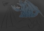 ambiguous_gender dragon female_(lore) frosti_(frostidragon) frostidragon hi_res membrane_(anatomy) membranous_wings mythological_creature mythological_scalie mythology paws scalie sitting sketch_page teeth wings