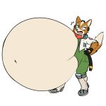 2022 air_inflation anthro belly belly_expansion belly_inflation big_belly black_nose brown_body brown_ears brown_tail canid canine clothing colored digital_media_(artwork) dipstick_tail expansion eyebrows flat_colors footwear fox fox_mccloud green_clothing green_eyes hi_res huge_belly hyper hyper_belly hyper_inflation inflation inflation_fetish jacket male mammal markings navel nintendo open_mouth pink_tongue red_bandana sharp_teeth shoes simple_background solo star_fox surprised_expression tail tail_markings tan_belly tan_eyebrows tan_inner_ear tan_tail_tip teeth tongue topwear v1sage white_background white_clothing white_footwear white_jacket white_shoes white_topwear
