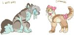 2017 accessory adopt alpha_channel ambiguous_gender blue_body blue_eyes blue_fur blue_inner_ear blue_inner_ear_fluff bodily_fluids bow_ribbon brown_body brown_fur canid canine canis claws crying diamond_pupils digital_drawing_(artwork) digital_media_(artwork) digitigrade domestic_cat domestic_dog duo english_text eyebrow_through_hair eyebrows eyelashes felid feline felis feral feral_with_hair flat_colors full-length_portrait fur furgonomics green_eyes grey_body grey_fur grey_hair hair handwritten_text headkerchief hi_res inner_ear_fluff jaspering kerchief mammal markings outline pattern_headkerchief pattern_kerchief paws pink_nose portrait pupils purple_nose raised_tail red_bow red_headkerchief red_kerchief ribbons sad simple_background sitting slit_pupils snout spots spotted_bow spotted_headkerchief spotted_kerchief spotted_markings standing tail tail_accessory tail_bow tail_ribbon tan_body tan_fur tears text translucent translucent_hair transparent_background tuft whisker_spots whiskers yellow_outline