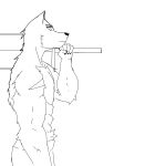 absurd_res anthro hi_res looking_at_viewer male melee_weapon muscular muscular_male scar solo sword weapon