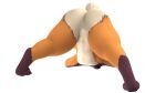  absurd_res ambiguous_gender anthro ass_up barbie_doll_anatomy basedvulpine basedvulpine_(character) big_butt black_claws brown_body brown_fur butt claws featureless_crotch flat_chested fur hi_res hobkin jack-o&#039;_pose lagomorph leg_markings mammal markings orange_body pose short_tail simple_background socks_(marking) solo suggestive_pose tan_body tan_fur thick_thighs white_background white_body white_fur 