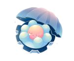  26tumugi animal_focus clamperl closed_eyes closed_mouth commentary_request full_body no_humans pokemon pokemon_(creature) sleeping solo sparkle white_background 