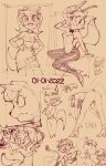  2022 angry anthro bent_over bent_over_with_legs_held_straight boots bow_tie bunny_costume clothing costume dated dbaru domestic_cat dress drunk fake_ears fake_rabbit_ears felid feline felis female fishnet_leggings footwear hi_res high_heeled_boots high_heels kitty_katswell lagomorph leotard leporid mammal monochrome multiple_poses nickelodeon pose rabbit sketch solo substance_intoxication t.u.f.f._puppy 