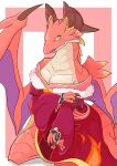  absurd_res asian_clothing blush brunhilda_(dragalia_lost) claws clothed clothing cygames dragalia_lost dragon east_asian_clothing female hi_res horn japanese_clothing kimono looking_at_viewer nintendo red_body red_scales scales scalie smile solo unknown_artist video_games western_dragon wings 