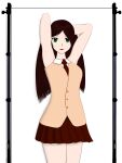  absurdres camera highres model necktie raven_(dc) school school_uniform skirt tall 