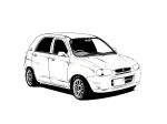  car greyscale highres initial_d k.tofu monochrome motor_vehicle no_humans original parody shadow style_parody suzuki_(company) suzuki_alto vehicle_focus 