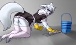  absurd_res amelia_(vouivre01) anthro canid canine clothed clothing digital_media_(artwork) digitigrade female furry hi_res kiit0s maid_uniform mammal uniform upskirt 