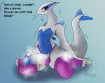  absurd_res anthro athletic athletic_anthro athletic_male balls big_butt blush bodily_fluids bottomwear butt clothed clothing cum cum_drip dialogue digital_media_(artwork) dripping english_text erection femboy generation_2_pokemon genital_fluids genitals hi_res humanoid_genitalia humanoid_penis legendary_pokemon looking_at_viewer lugia male musk musk_clouds nintendo nude panties penile penis pokemon pokemon_(species) simple_background smolreapy solo sweat sweaty_chest sweaty_genitalia sweaty_legs sweaty_penis sweaty_thighs tail text thick_thighs underwear white_body wide_hips 