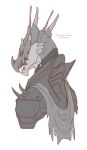 anthro armor dragon hi_res kredri male mythological_creature mythological_scalie mythology portrait pose reptile scalie solo