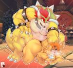  2021 absurd_res anal anal_penetration anthro big_butt bowser butt digital_media_(artwork) duo eulipotyphlan fan_character from_behind_position hedgehog hi_res huge_butt humanoid interspecies koopa male male/male mammal mario_bros mr5star nintendo penetration scalie sega sex size_difference sonic_the_hedgehog_(series) text xavier_(bloodythunder) 