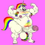  balls barazoku belly bellyhair big_balls big_penis chesthair equid equine genitals hairy horn huge_balls huge_penis huge_thighs hyper hyper_balls hyper_genitalia hyper_penis hyper_thighs lgbt_pride lips male mammal muscular mythological_creature mythological_equine mythology overweight penis pride_colors pubes thick_lips thick_thighs unicorn 
