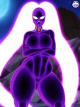  2024 alien alien_humanoid anodite ben_10 big_breasts black_body breasts cartoon_network chaquetrix collar crossed_arms doctorch1ll featureless_breasts featureless_crotch female hair hi_res huge_breasts humanoid not_furry open_mouth pink_hair purple_body solo standing thick_thighs white_eyes 
