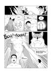  6_breasts 8_nipples aoino_broome bodily_fluids breasts canid canine canis comic conditional_dnp dialogue domestic_dog duo english_text female genitals greyscale hi_res human humanoid larger_female low-angle_view male mammal monochrome multi_breast multi_nipple narrowed_eyes navel nipples nude open_mouth pussy shocked size_difference speech_bubble supernumerary_breasts supernumerary_nipples sweat teeth text 
