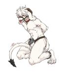  anthro athletic balls bdsm bit_gag blush bodily_fluids boss_monster_(undertale) bovid bruised caprine caprine_demon chastity_cage chastity_device collar cuff_(restraint) cum cum_string demon dragon gag gagged genital_fluids genitals goat goat_demon hands_behind_back harness harness_bit_gag harness_gag hi_res humanoid_genitalia humanoid_penis hybrid jiaoyancjl kneeling leaking_cum male mammal muzzle_(object) mythological_creature mythological_scalie mythology penis pupils regal_(drawasriel) restraints scalie scar shackles simple_background solo submissive tongue tongue_out undertale undertale_(series) unusual_pupils white_background 