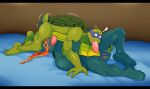  2_toes 3_fingers 69_position anal anal_fingering anthro barefoot bodily_fluids brother_(lore) brothers_(lore) digital_media_(artwork) donatello_(tmnt) duo erection feet fellatio fingering fingers genital_fluids genitals hi_res incest_(lore) lying male male/male michelangelo_(tmnt) mishajeans on_back open_mouth oral oral_penetration penetration penile penis reptile scalie sex shell sibling_(lore) simple_background soles tail teenage_mutant_ninja_turtles toes tongue tongue_out turtle 