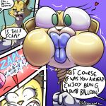  absurd_res after_transformation anon_and_knux anthro balloon banana_the_cat(anon_and_knux) extreme_inflation felid feline female head_expansion head_inflation hi_res inflatable inflation inflation_fetish latex latex_transformation lips mammal solo thick_lips transformation what 
