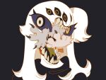 2024 87sukiyaki anthro black_background dated female hi_res monster multi_eye multi_mouth open_mouth sharp_teeth simple_background solo teeth unknown_species 