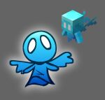  allay ambiguous_gender blue_body blue_wings featureless_hands glowing glowing_body grey_background humanoid legless microsoft minecraft mojang mouthless nanodude78 noseless reference_image simple_background solo white_eyes wings xbox_game_studios 