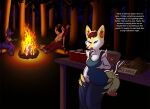  anthro braixen breast_growth breasts campfire canid canine clothing colored confusion container cup dialogue drinking ear_growth english_text expansion female fire forest forest_background fox fur furniture gender_transformation generation_6_pokemon green_eyes group growth hair hair_shrinking hand_on_breast hand_on_crotch log male mammal medium_breasts mtf_transformation nature nature_background nintendo orange_body orange_fur party plant pokemon pokemon_(species) purple_body purple_fur red_hair sitting sjevi species_transformation stick table tail tail_growth text thick_thighs thigh_expansion torn_clothing transformation tree trio white_body white_fur wood yellow_body yellow_fur 