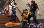  3d_(artwork) absurd_res anthro astral_chain balls canid canine capcom carmelita_fox clothing digital_media_(artwork) female fox genitals group gun hi_res holding_penis human joelsfm leon_kennedy licking male male/female mammal marie_wentz_(astral_chain) murid murine officer_flint_(foretbwat) oral penile penis penis_lick platinumgames police police_uniform ranged_weapon rat resident_evil rodent self_insert sex sly_cooper_(series) sony_corporation sony_interactive_entertainment source_filmmaker_(artwork) sucker_punch_productions tongue trio uniform vehicle warfare_carmelita warfare_machine weapon 