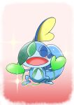  blush closed_eyes commentary_request cosplay drizzile drizzile_(cosplay) facing_viewer happy no_humans open_mouth pokemon pokemon_(creature) sobble solo standing takigawa_geenito 