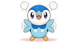  blue_eyes blush commentary_request flapping full_body happy looking_at_viewer no_humans official_art open_mouth piplup pokemon pokemon_(creature) project_pochama smile solo standing toes tongue white_background 