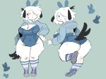  :&lt; ahoge annoyed anthro big_breasts big_butt black_ears black_tail blue_clothing blue_ears blue_hoodie blue_topwear breasts butt butt_tuft canid canine canis clothed clothing curvy_figure digital_media_(artwork) domestic_dog fake_ears fake_rabbit_ears female floppy_ears footwear front_view fur grey_clothing grey_footwear grey_socks grumpy hair hair_over_eye half-closed_eyes hand_on_hip hi_res hoodie huge_butt kemono legwear looking_aside mammal multicolored_clothing multicolored_footwear multicolored_shoes multicolored_socks narrowed_eyes one_eye_obstructed pattern_clothing pattern_footwear pattern_legwear pattern_socks puppychan puppychan48 raised_clothing raised_hoodie raised_leg raised_topwear rear_view shaded shoes short_hair simple_background simple_shading skimpy slightly_chubby socks solo standing striped_clothing striped_footwear striped_socks stripes tomboy topwear tuft two_tone_clothing two_tone_footwear two_tone_shoes two_tone_socks voluptuous wide_hips 