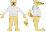  4_fingers anthro clothed clothing fingers looking_at_viewer male mammal mar_supeal model_sheet open_mouth procyonid protzermotzer raccoon simple_background solo standing white_background 