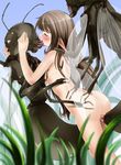  1girl abubu ant ass bestiality blush breast_grab breasts bug bugs censored double_penetration eyes_closed fairy fairy_wings grabbing group_sex happy_sex insect kiss kissing long_hair minigirl naked nounanka nude pointy_ears sex wings 