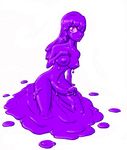  breasts futanari goo goo_girl monster_girl naked nipples nude purple_eyes purple_hair slime slime_girl slimegirl tongue 