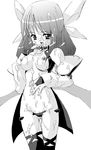  breasts cum cum_in_mouth cum_on_body cum_on_hair cum_on_tongue dizzy facial greyscale guilty_gear hair_ribbon large_breasts marcy_dog monochrome nipples ribbon solo thighhighs 