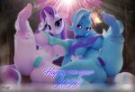  absurd_res anthro areola blue_areola blue_nipples duo equid equine female female/female friendship_is_magic hasbro hi_res hooves-art horn mammal my_little_pony nipples purple_areola purple_nipples starlight_glimmer_(mlp) trixie_(mlp) unicorn 