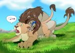  &lt;3 &lt;3_eyes bite bodily_fluids disney duo felid female feral feral_on_feral feral_penetrated feral_penetrating feral_penetrating_feral from_behind_position genital_fluids genitals hi_res hyper hyper_genitalia inkybeaker lion male male/female mammal mounting nala neck_bite open_mouth pantherine penetration precum sex the_lion_king 