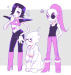  alphys animal_humanoid anthro biped blush boots bottomwear clothing coat ear_fins eyewear female fin fish fish_humanoid footwear glasses group hair humanoid lab_coat machine male marine marine_humanoid mettaton_ex ouse pants ponytail pupils robot robot_humanoid scalie shirt slit_pupils tank_top topwear undertale_(series) undyne 