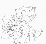  anthro bottomless chiropteran clothed clothing duo eulipotyphlan female fours_(artist) genitals grinding happy happy_sex hedgehog hi_res holding_wrists male male/female mammal panties panties_around_one_leg penis pubes rouge_the_bat sega sex shadow_the_hedgehog sonic_the_hedgehog_(series) underwear underwear_around_one_leg 