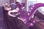  2021 anthro breasts digital_media_(artwork) dragon duo female hi_res mammal membrane_(anatomy) membranous_wings mouse murid murine nude red_eyes rodent smile wings zudragon 