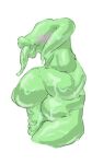  2021 abs anthro biceps big_pecs blush goo_creature goo_humanoid green_body grove_(game) hi_res horn humanoid long_tongue male muscular muscular_arms muscular_humanoid muscular_male pecs side_view slime_dragon_(regalbuster) solo symbiote tongue tongue_out triceps veiny_muscles yunu38 