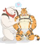2024 anthro bear bracelet clothing duo epic_games eye_patch eyewear felid fortnite gag gagged garter_straps hand_on_shoulder harness heart_symbol hi_res jewelry kerchief kneeling looking_at_another malcom508 male male/male mammal muscular muscular_anthro muscular_male notched_ear oscar_(fortnite) overweight overweight_anthro overweight_male pantherine pecs polar_bear polar_patroller scar spiked_bracelet spikes tail tiger underwear ursine