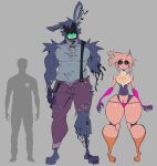 2024 3_toes 5_fingers aliasing ambiguous_gender animatronic anthro arm_tuft armwear avian belly binary_drawing bird black_sclera blonde_hair blue_body blue_fur blue_hair bottom_heavy bottomwear bow_tie breasts chest_tuft chicken claws closed_frown clothed clothing denim denim_bottomwear denim_clothing digital_drawing_(artwork) digital_media_(artwork) digitigrade elbow_gloves english_text eyebrows eyelashes eyeless featureless_chest feet female finger_claws fingerless_gloves fingers five_nights_at_freddy's five_nights_at_freddy's_2 flat_colors front_view fur galliform gallus_(genus) gloves green_tongue grey_body grey_fur group hair half-closed_eyes handwear hi_res huge_hips human jeans kerchief knock-kneed lagomorph leporid machine male mammal musclegut muscular muscular_anthro muscular_male narrowed_eyes navel neckerchief neckwear notched_ear panties pants pecs phasianid pink_armwear pink_clothing pink_elbow_gloves pink_fingerless_gloves pink_gloves pink_handwear pink_panties pink_underwear print_neckerchief pubes purple_bottomwear purple_clothing purple_jeans purple_pants rabbit red_bow_tie robot scottgames sharp_teeth shoulder_tuft slightly_chubby standing suspenders teeth text text_on_neckerchief thick_calves thick_thighs toe_claws toes tongue topless torn_bottomwear torn_clothing torn_jeans torn_pants toy_chica_(fnaf) trio tuft underwear vein white_eyes white_kerchief white_neckerchief wide_hips withered_bonnie_(fnaf) xexeezy yellow_body yellow_teeth