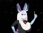 animated antlers big_breasts breasts chibi destruteka female horn huge_breasts hyena jackalope jewelry lagomorph mammal nasa nebula necklace space