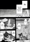  a-chan ayaka canid canine canis comic domestic_dog english_text feral husky mammal monochrome nordic_sled_dog raining shibeta spitz text 