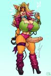  absurd_res activision anthro balls bandicoot big_breasts big_penis bodily_fluids breasts cleavage clothed clothing crash_bandicoot_(series) cum erection foreskin genital_fluids genitals gynomorph hi_res high_heels huge_breasts intersex looking_at_viewer mammal marsupial penis raiouart solo tawna_bandicoot thick_thighs video_games wide_hips 