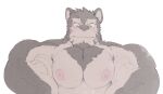  another_eidos_of_dragon_vein_r anthro areola big_pecs billford blush canid canine canis facial_scar fur grey_body grey_fur male mammal muscular muscular_anthro muscular_male nipples nude pec_squeeze pecs pink_nipples ripped-saurian scar simple_background solo white_background wolf yellow_eyes 